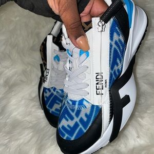 FENDI FLOW VERTIGO BLUE SNEAKERS